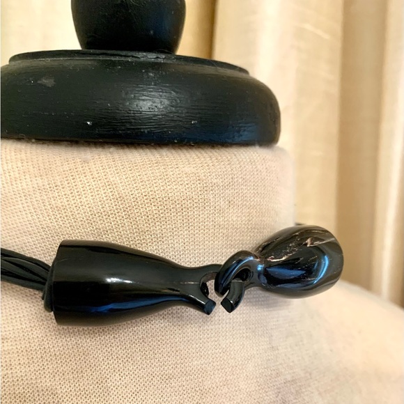 Sweet Olive Horn Pendant Necklace with Coral Fringe - Picture 5 of 6